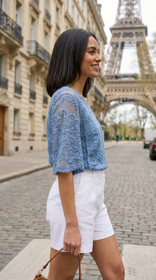 Angel Sleeve Lace Top