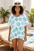Daisy Print Oversized Top