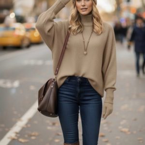 Oversized High Neck Jumper