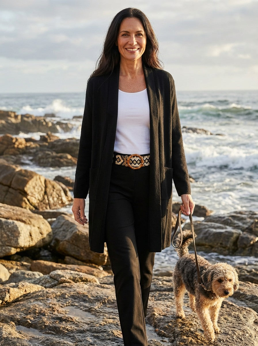 Two Pocket Collared Cardigan