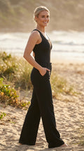 Wide Leg Stretch Trousers