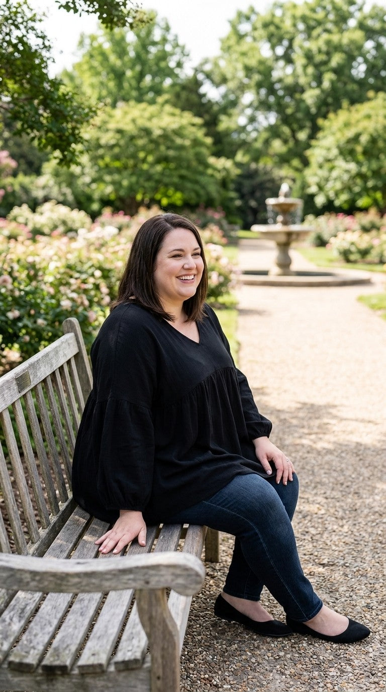 Curve V Neck Oversized Top
