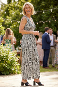 Black & White Print Jumpsuit