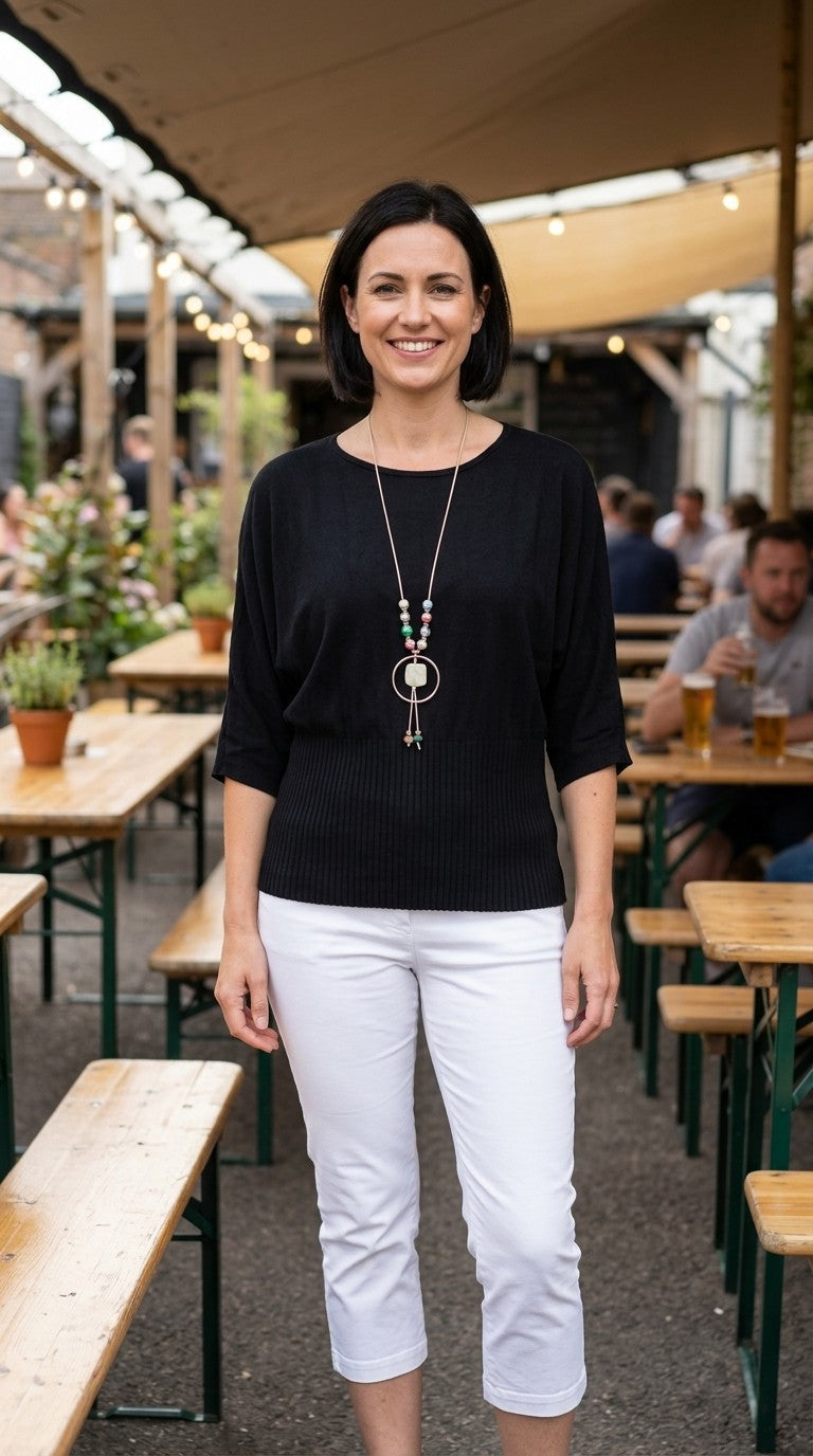 Pleated Necklace Blouse