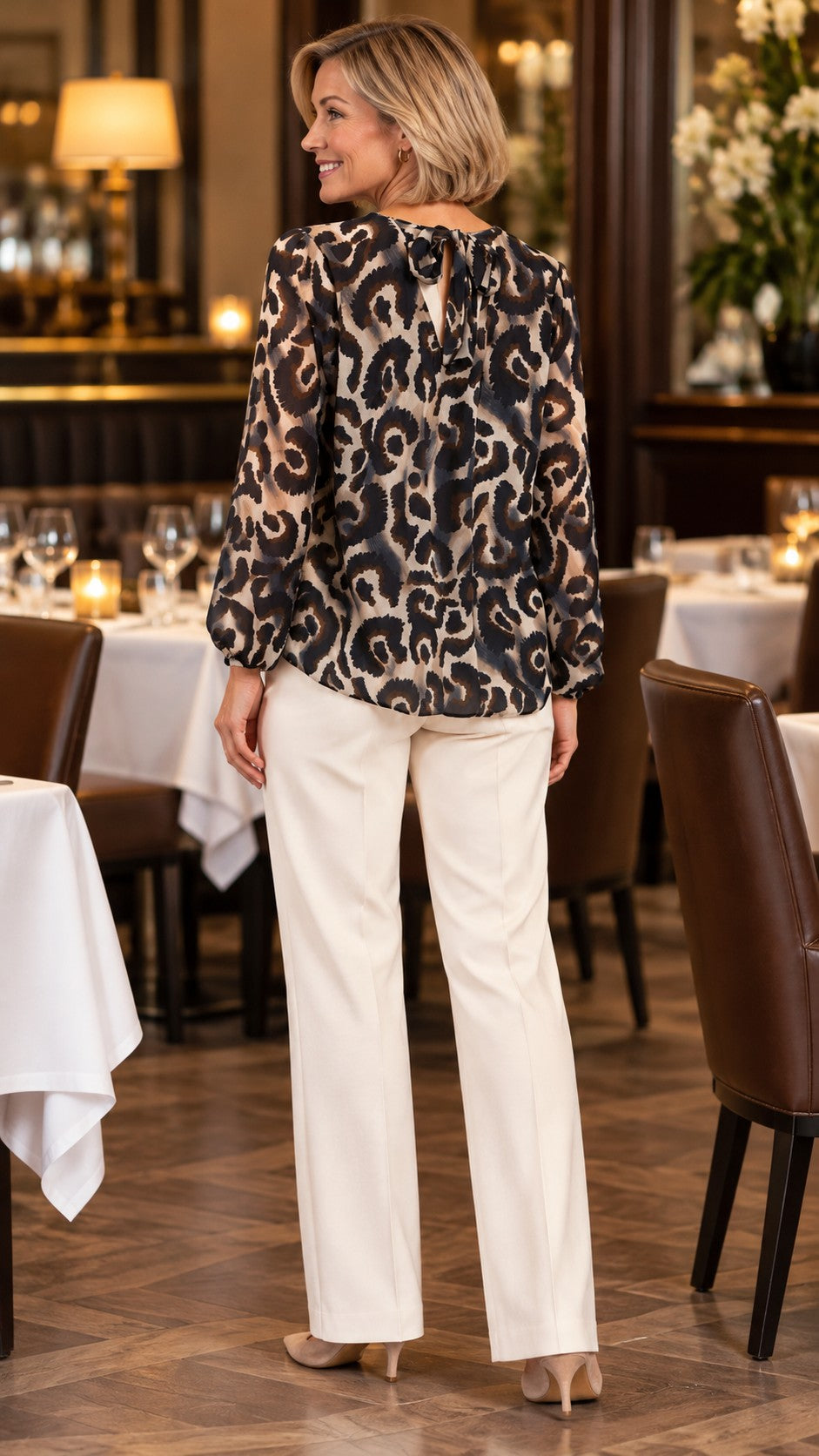 Floral Tie Back Blouse
