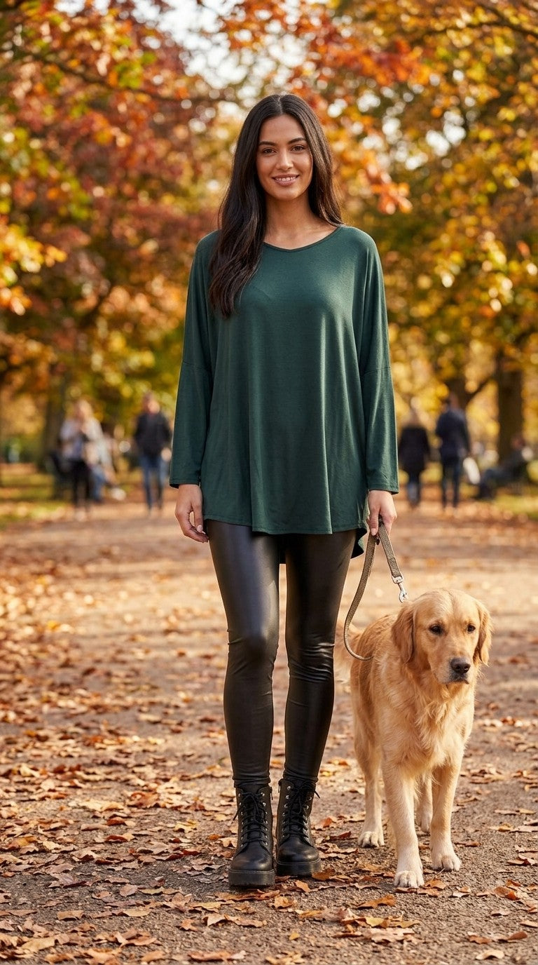 Simple V Neck Jersey Top