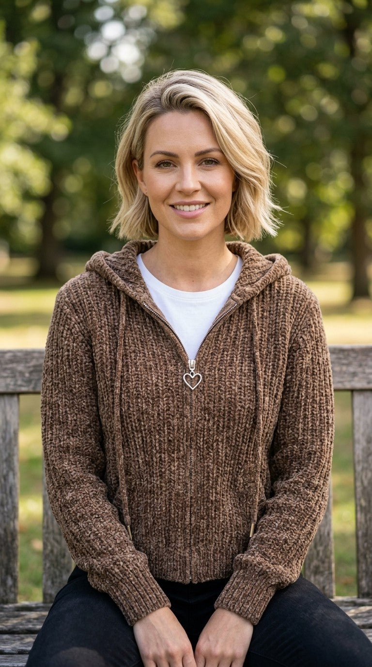 Chenille Zip Up Hoodie