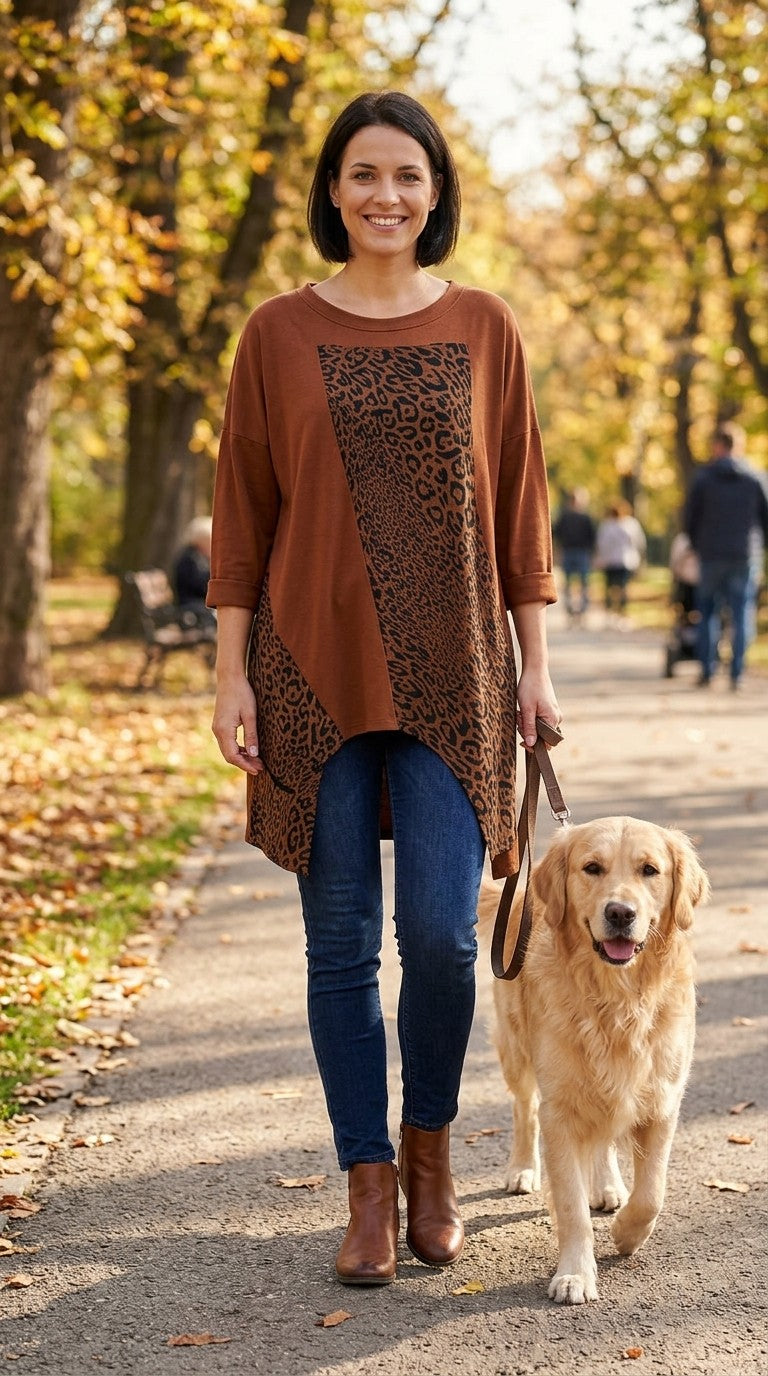 Curve Leopard Tunic