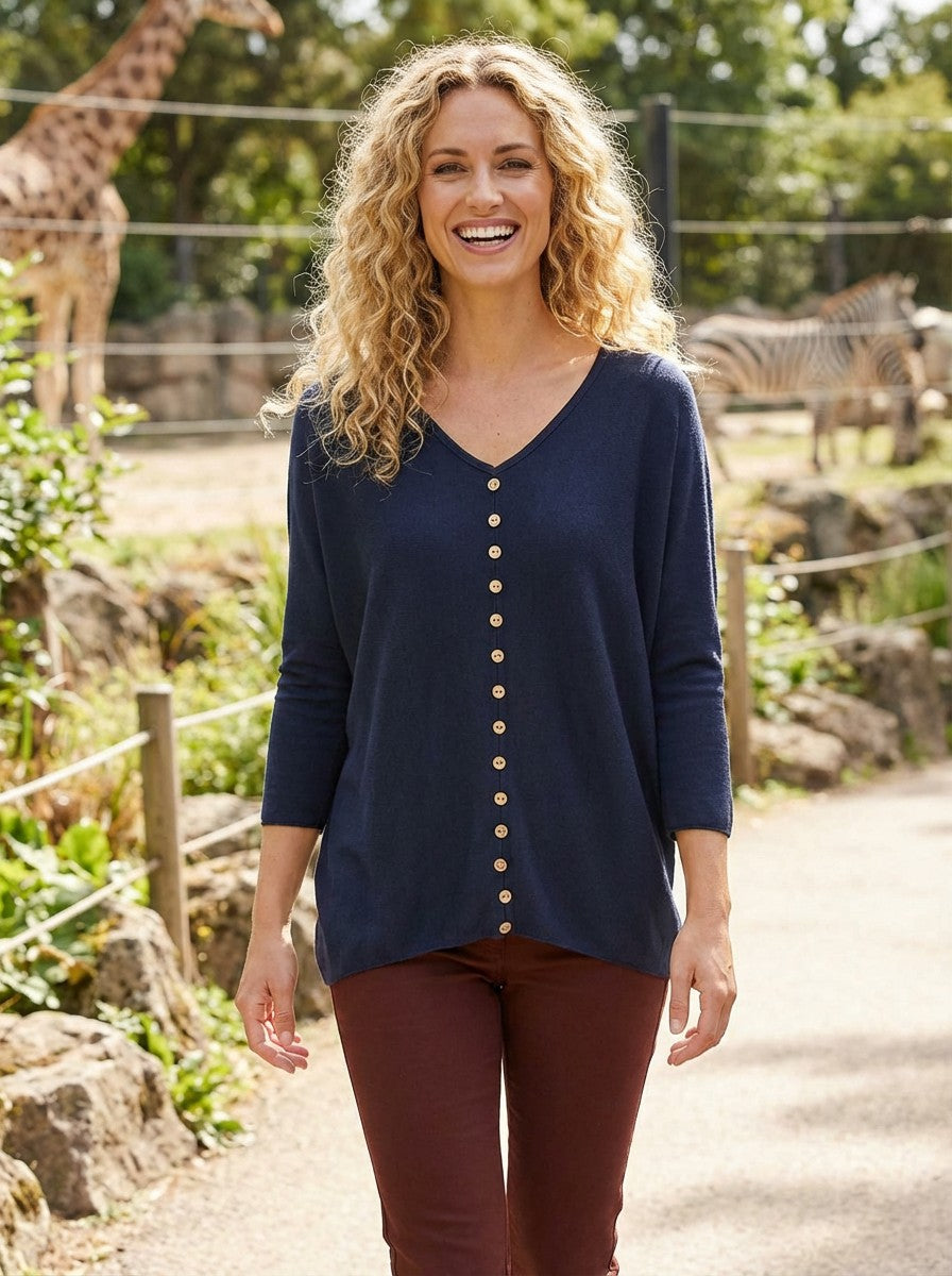 Classic Button Front Top