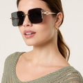 Frameless Oversized Sunglasses