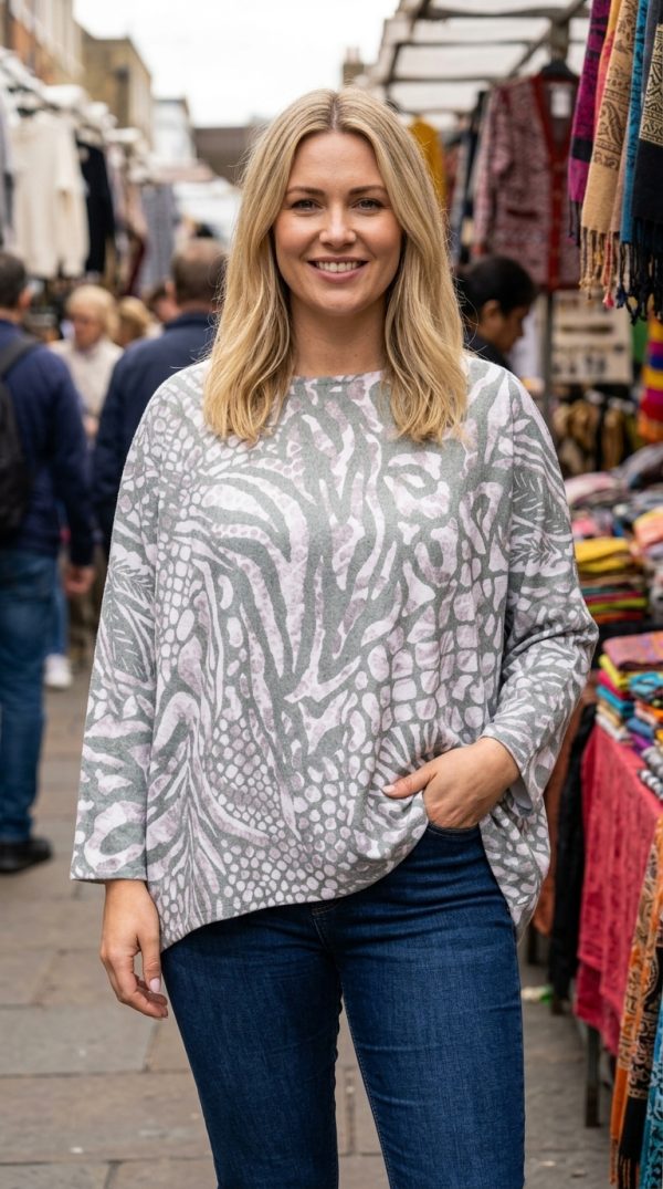 Curve Animal Print Jumper