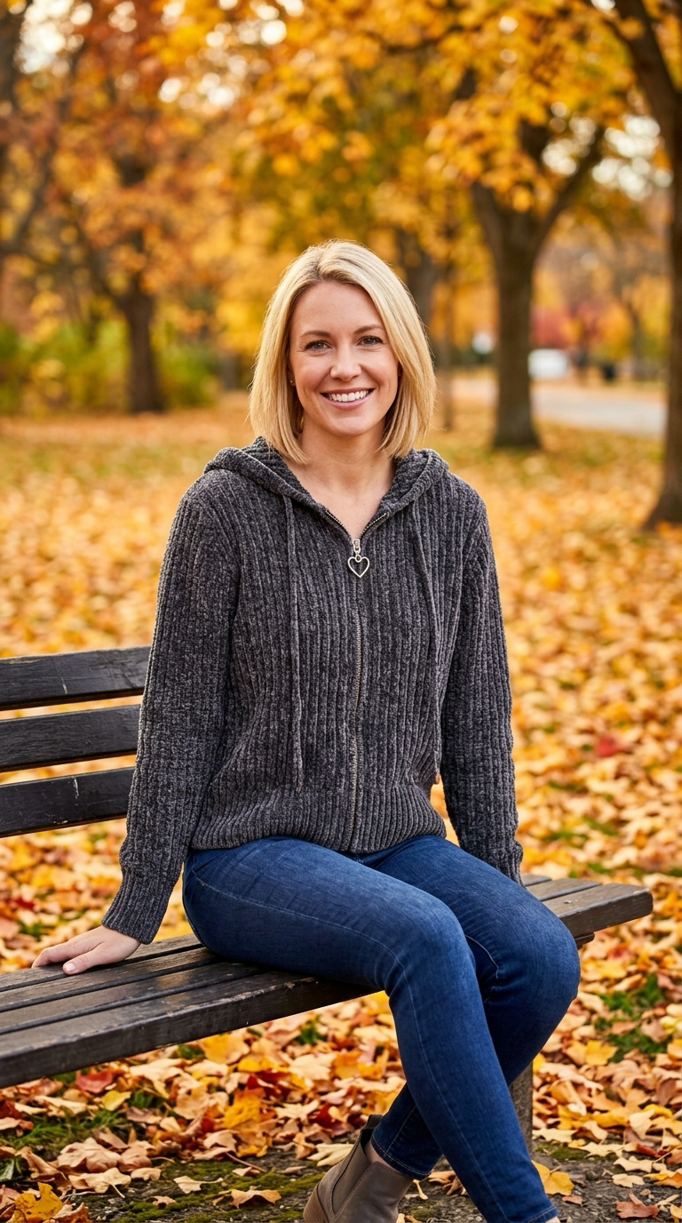 Chenille Zip Up Hoodie