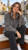 Chenille Zip Up Jumper