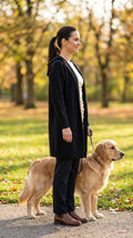 Black Hooded Knitted Cardigan