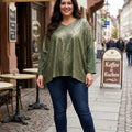 Curve Snakeskin Foil Jumper