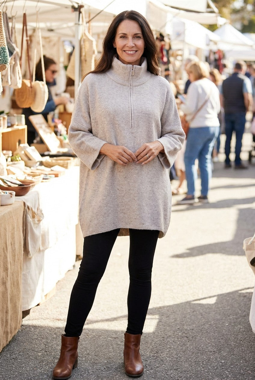 Curve Zip Up Jumper