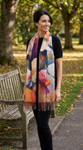 Floral Fringed Scarf