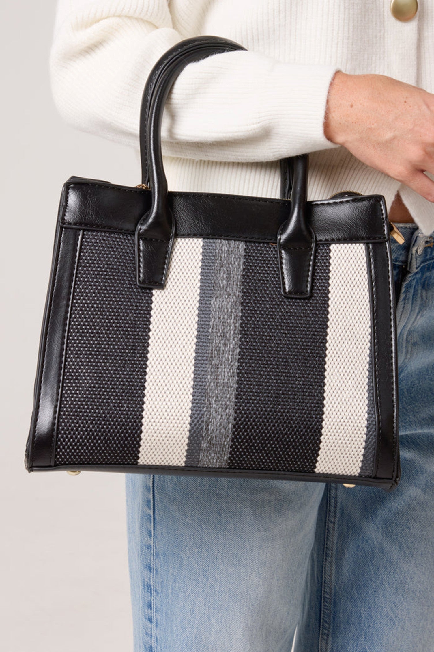 Canvas Stripe Handbag