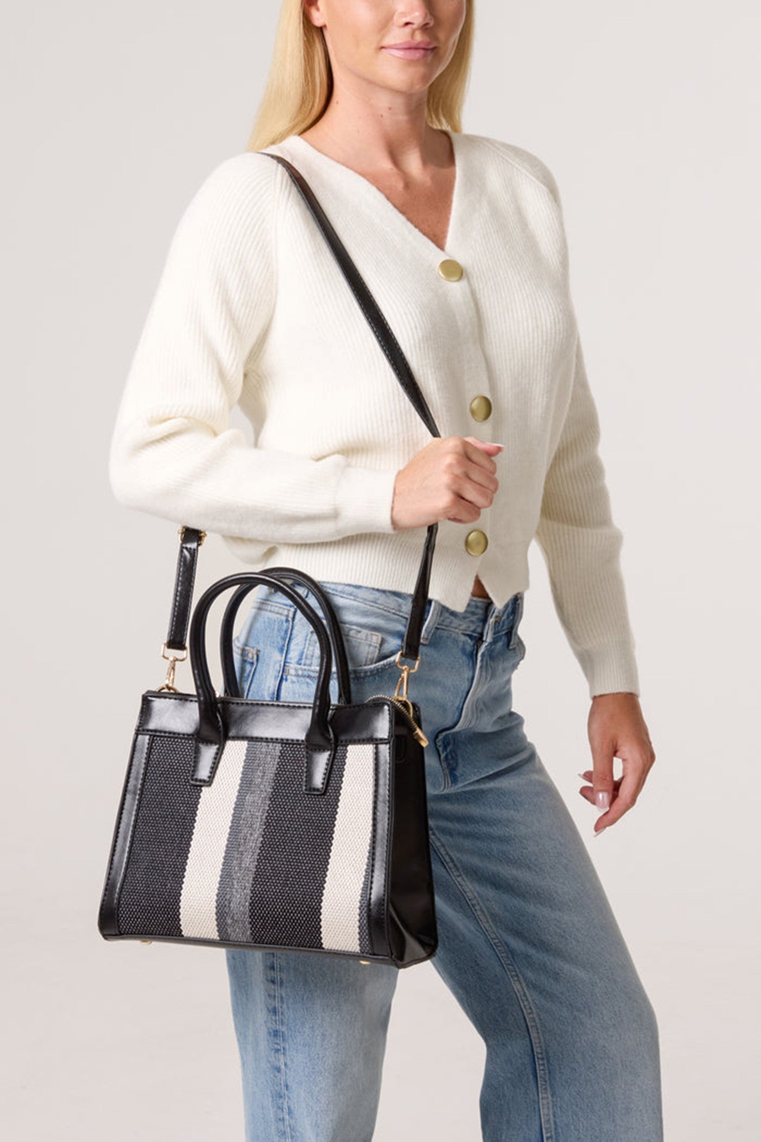 Canvas Stripe Handbag