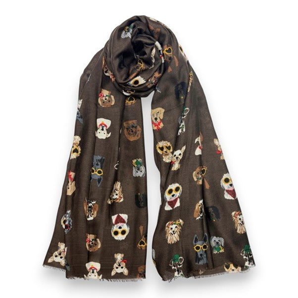 Cute Dog Print Scarf