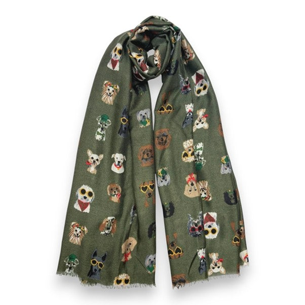 Cute Dog Print Scarf