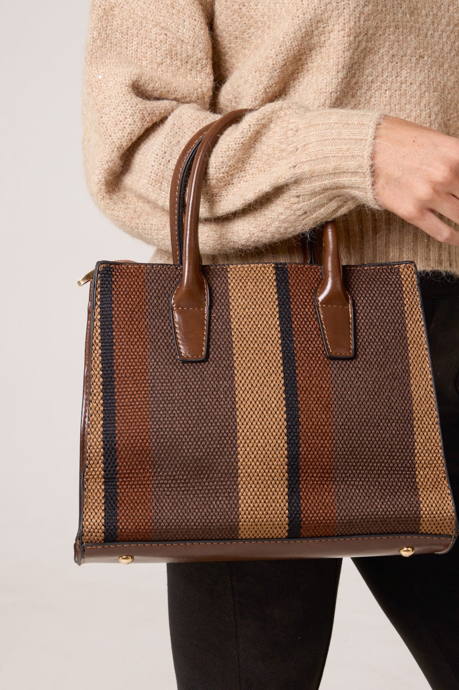 Canvas Stripe Handbag