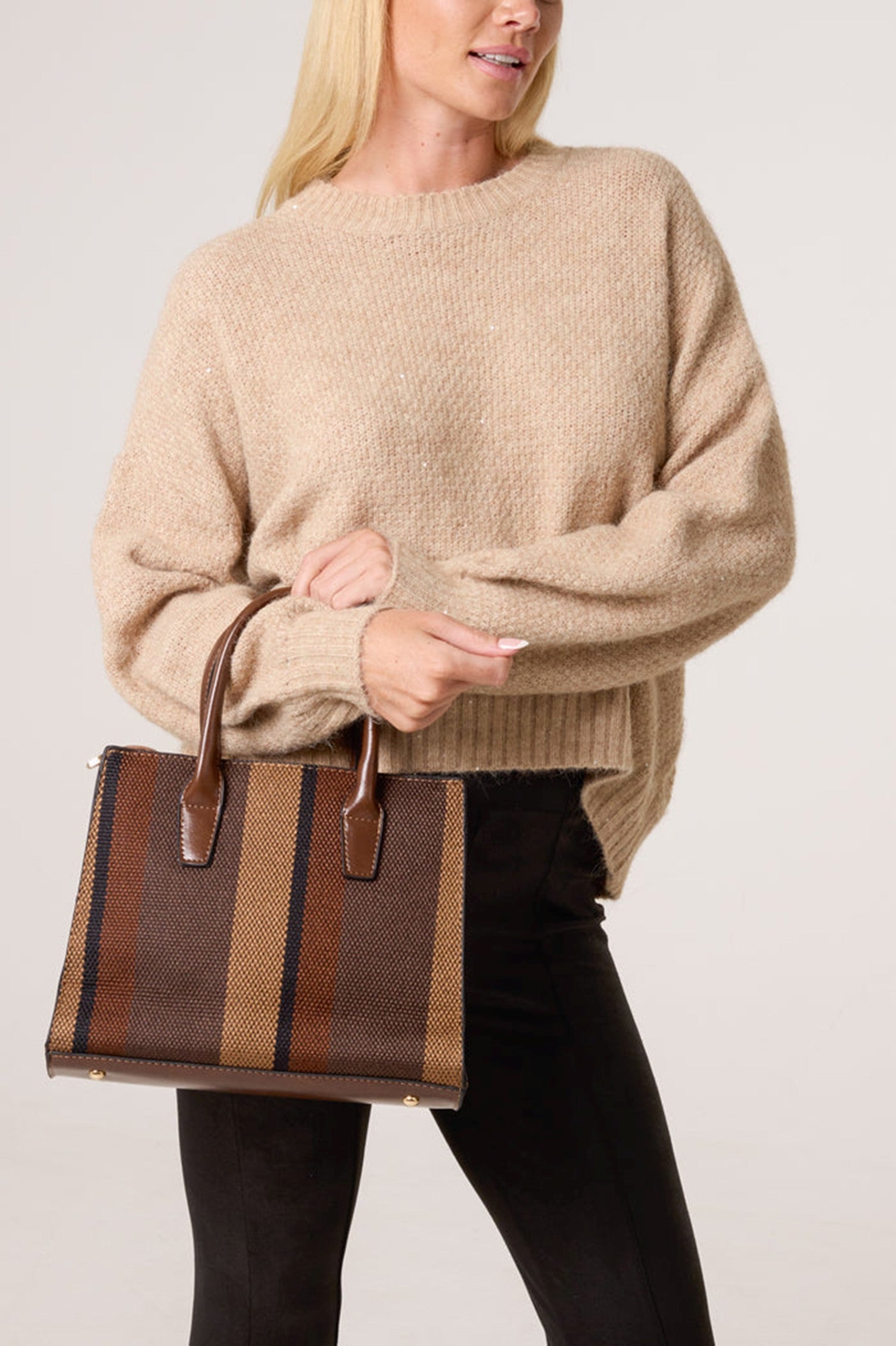 Canvas Stripe Handbag