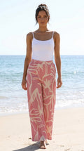 Abstract Print Pleated Trousers