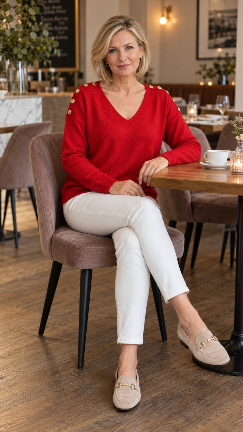 Shoulder Button Detail Jumper