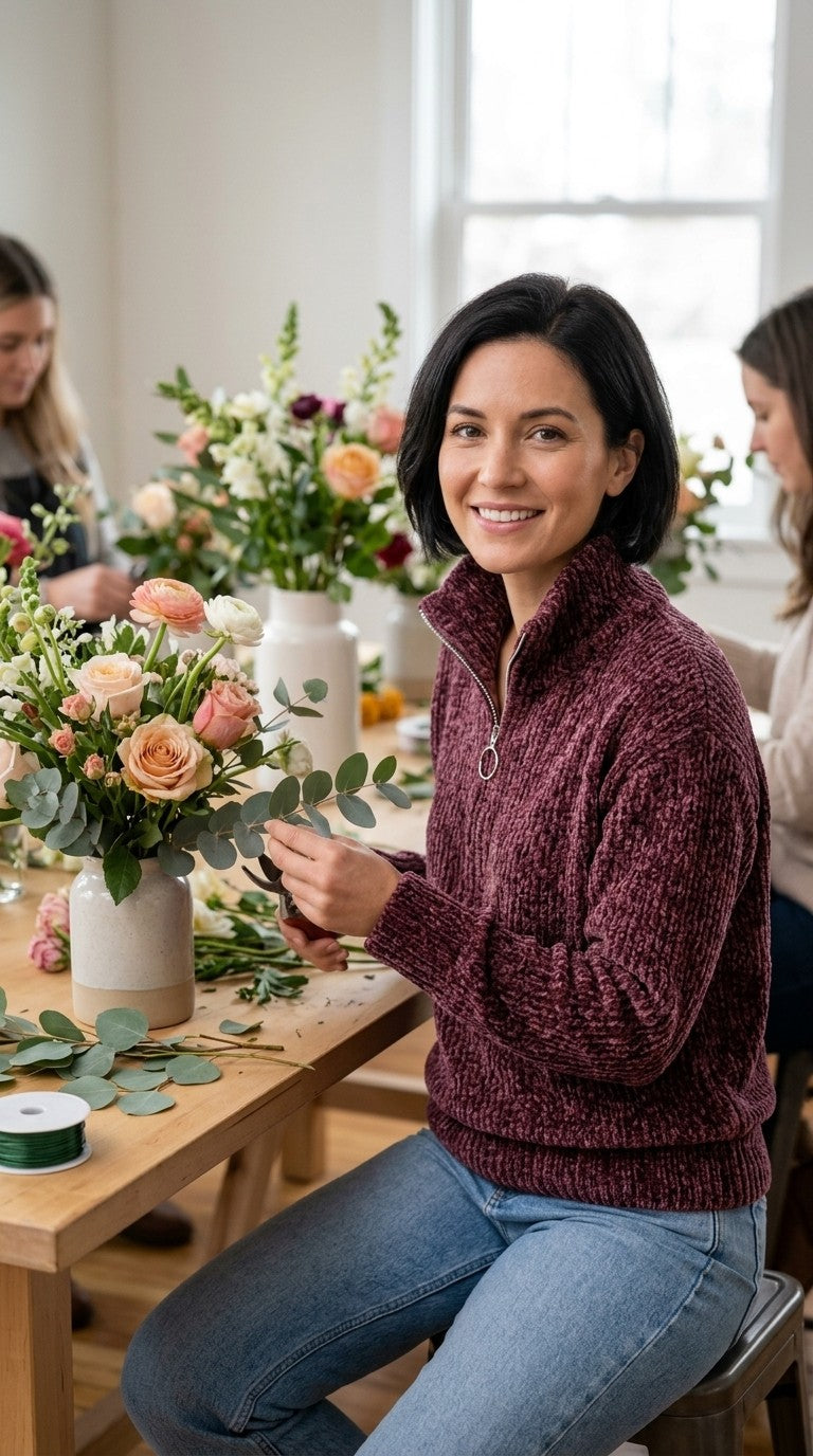 Chenille Zip Up Jumper