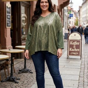 Curve Snakeskin Foil Jumper