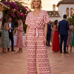 Coral Jumpsuit and Bolero