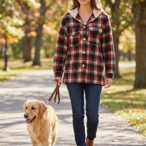 Hooded Checked Shirt