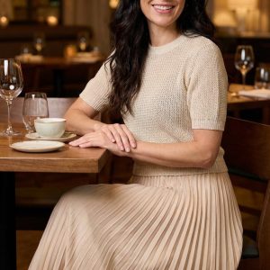 Short Sleeve Jumper Pleated Dress