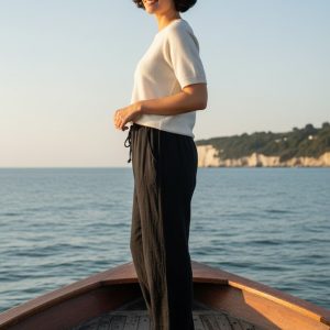 Wide Leg Italian Cotton Pocket Trouser