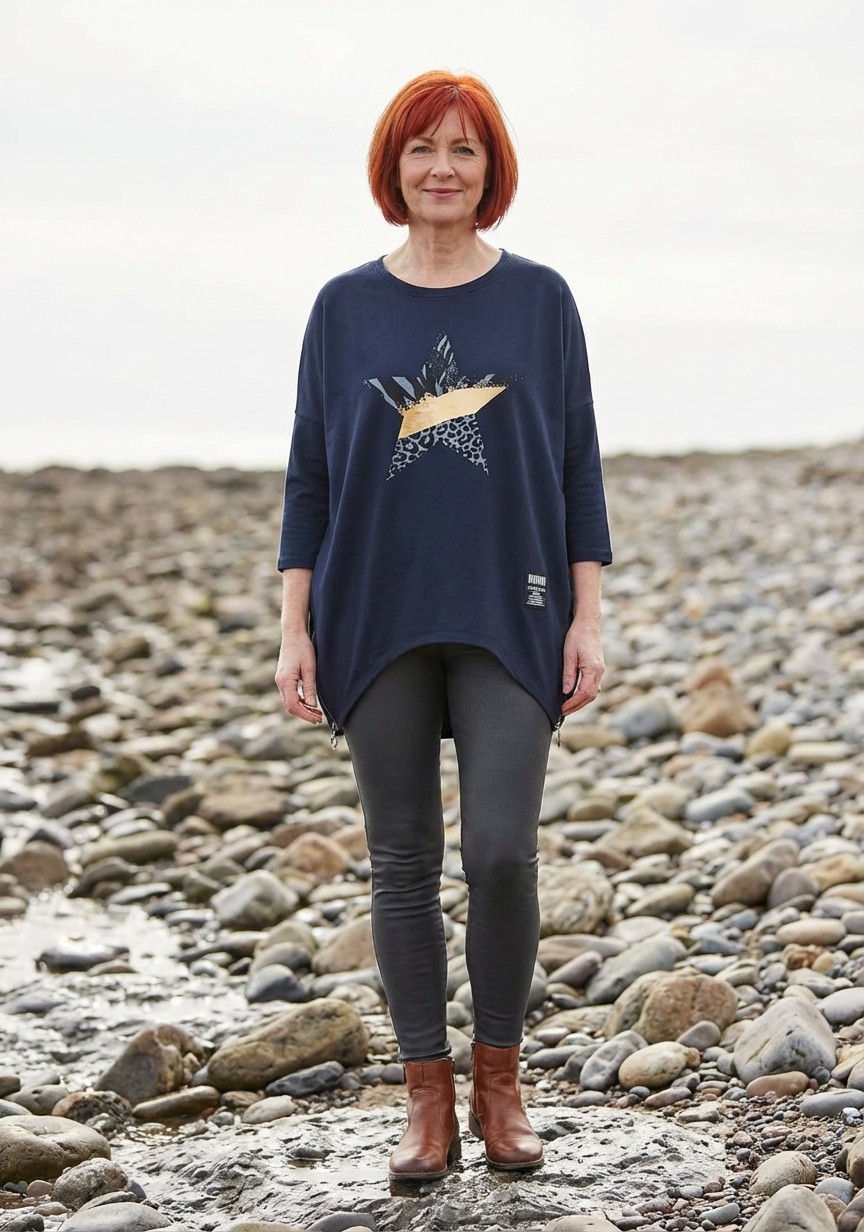 Zipped Hem Star Top - Image 2