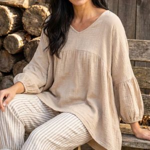 Curve V Neck Oversized Top