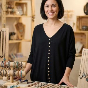 Classic Button Front Top