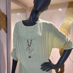 Pleated Necklace Blouse