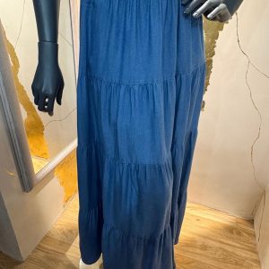 Tiered Denim Skirt
