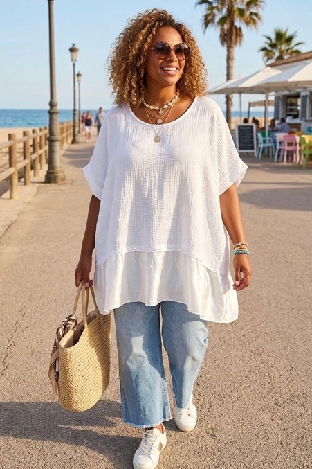 Curve Satin Trim Top - Image 2