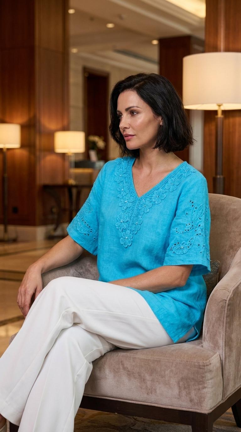 Curve Floral Crochet Top - Image 2