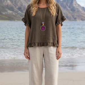 Frilled Necklace Top