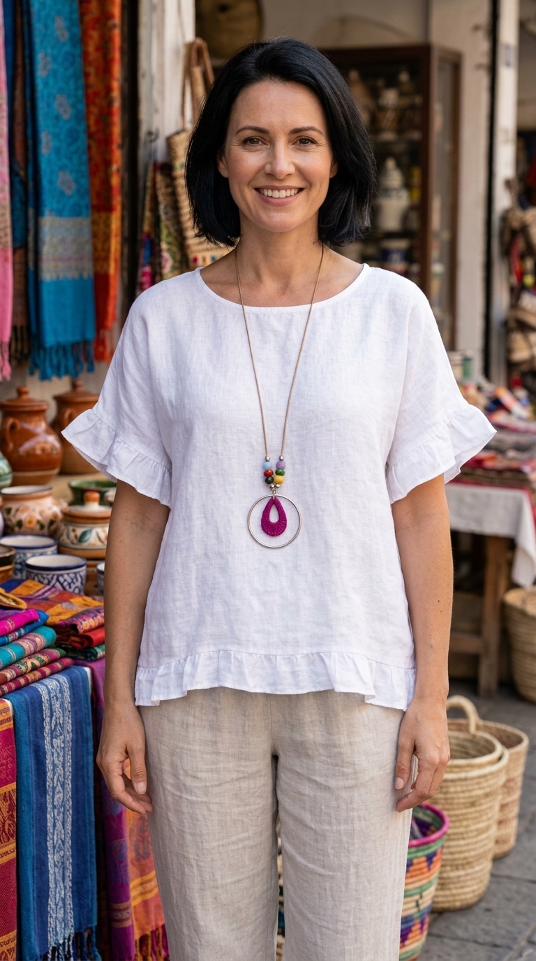 Frilled Necklace Top - Image 2