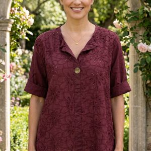 Embroidered Floral Shirt